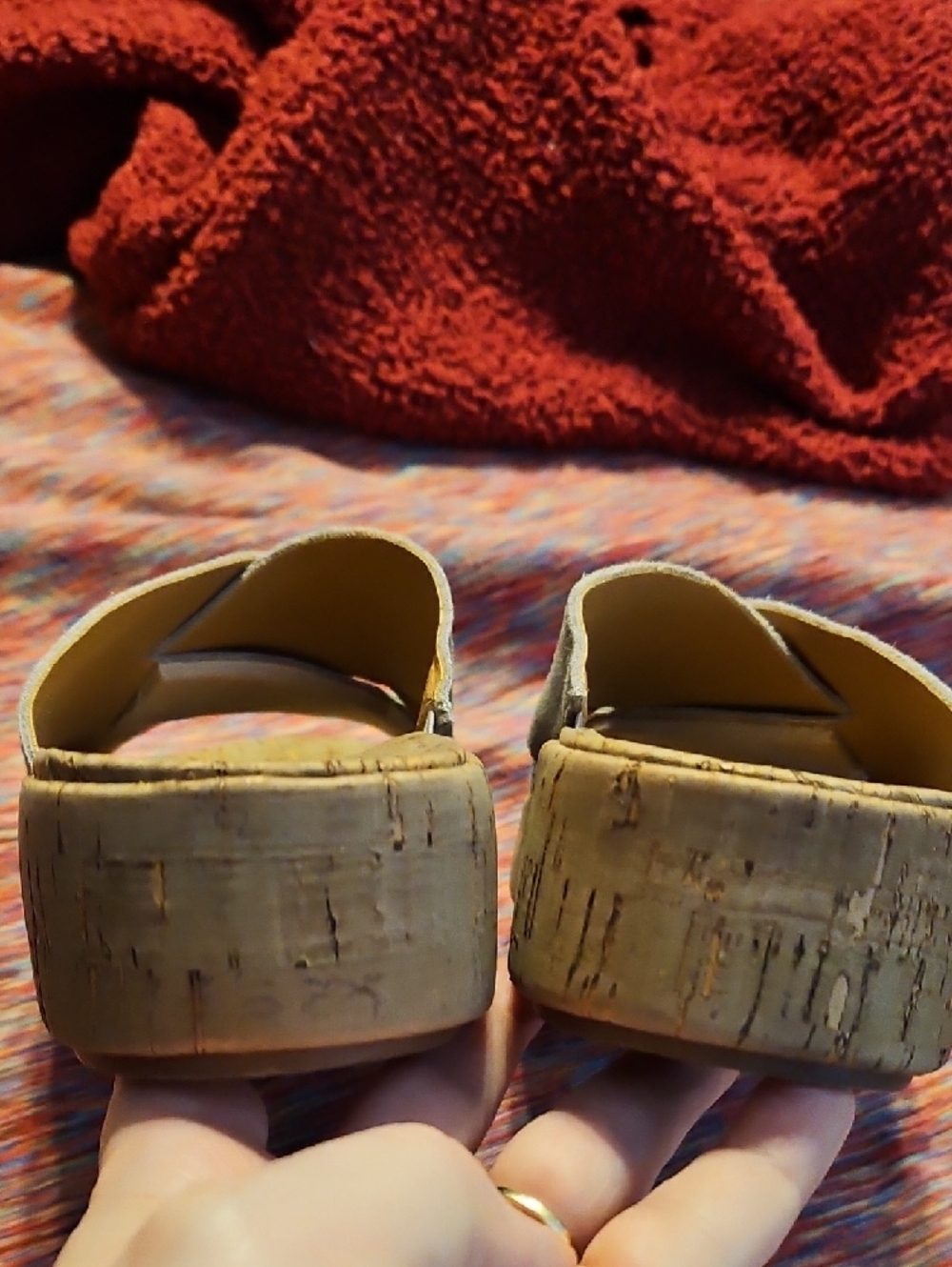 Earth Light Gray SCOUT Style Crisscross Cork Slide Mules - Picture 5 of 15